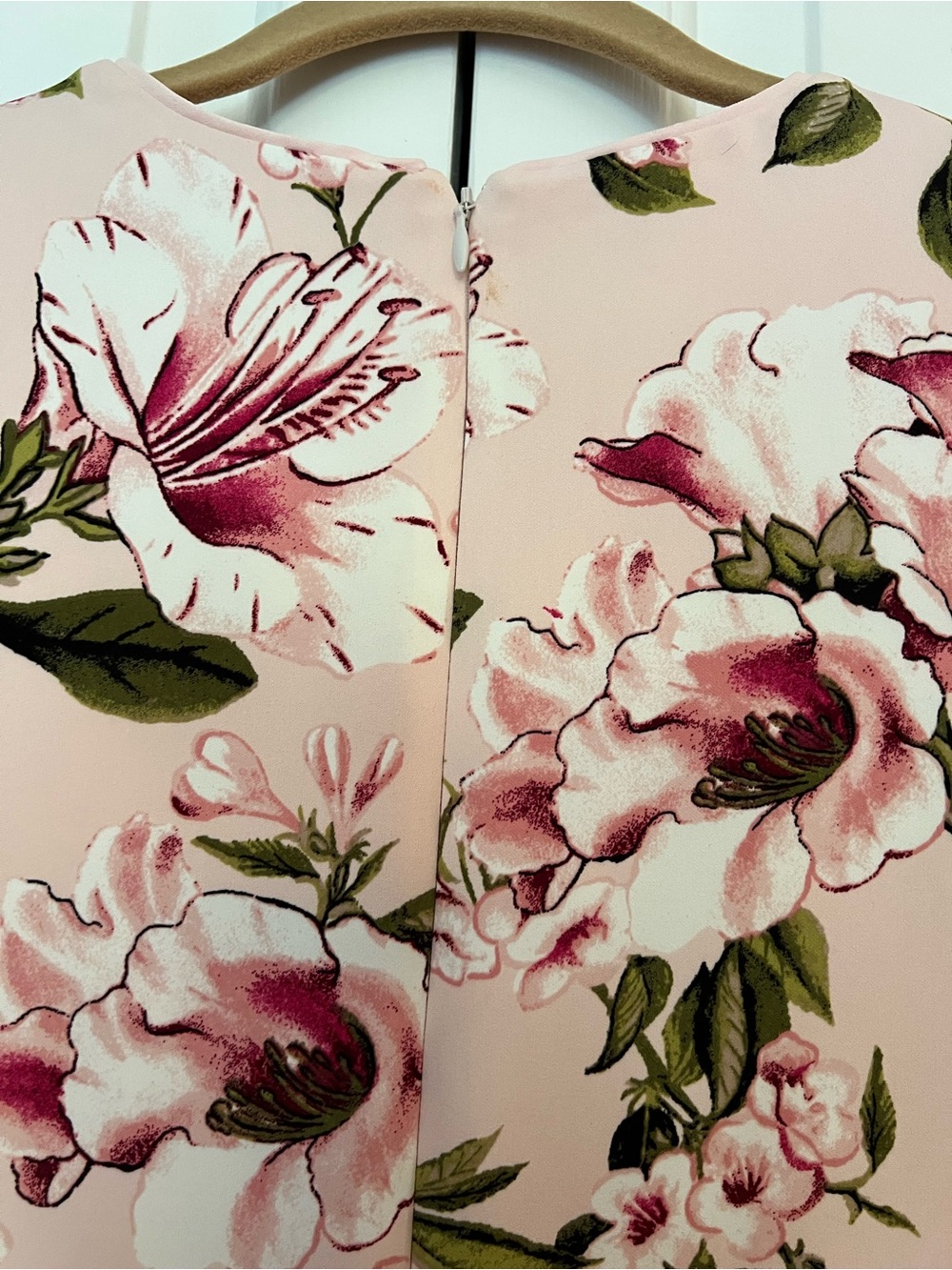 White House Black Market Pink Floral Dress Size 2 - Picture 10 of 11